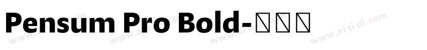 Pensum Pro Bold字体转换